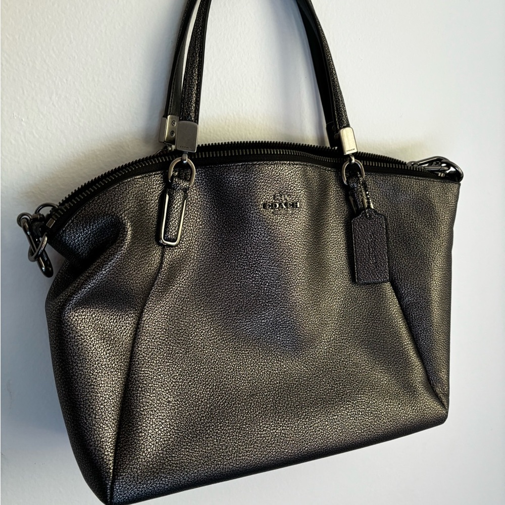 Pewter COACH hand/shoulder bag!